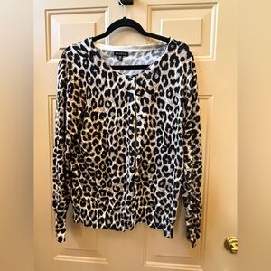 George Animal Print Button Down Shirt - Black and Tan